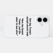 嘘つきトランプ iPhone 16ケース (裏面横)