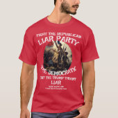 嘘つき 中絶 医療 健康管理 費用 Tシャツ (正面)