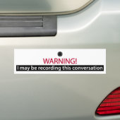 嘘つき、詐欺師、いじめっ子および単語のために警告します バンパーステッカー (車上)