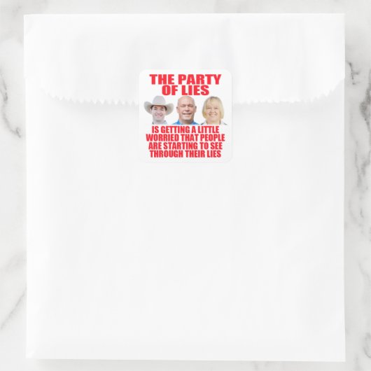 嘘のパーティー スクエアシール (バッグ)