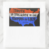 嘘の大国は真理だ 長方形シール (バッグ)