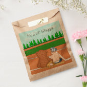 嘘の奴だ |野球をテーマにしたベビーシャワー フェイバーバッグ (封をした状態)