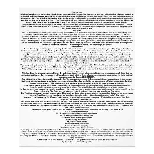 「嘘の法」のポスター フォトプリント            (正面)