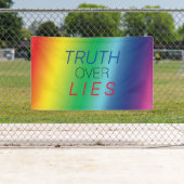 嘘の真実 – 赤、白、青、プライドlgbtq 横断幕 (インサイチュ)