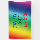 嘘の真実 – 赤、白、青、プライドlgbtq 横断幕 (縦)