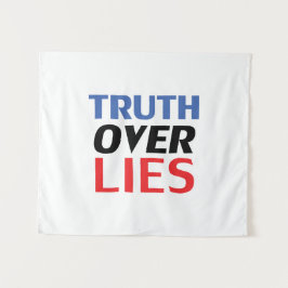 "嘘の真実"青い赤の白の黒 タペストリー