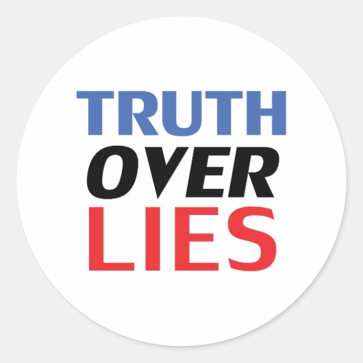 嘘の真実，青，赤，白 ラウンドシール (正面)