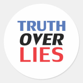 嘘の真実，青，赤，白 ラウンドシール