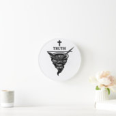 嘘の真相 ラウンド壁時計 (ホーム)