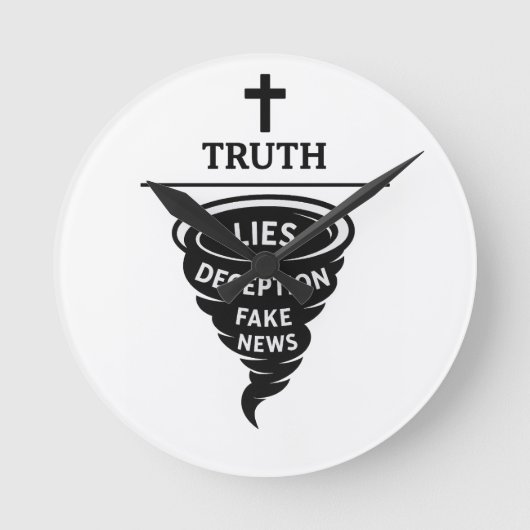 嘘の真相 ラウンド壁時計 (正面)