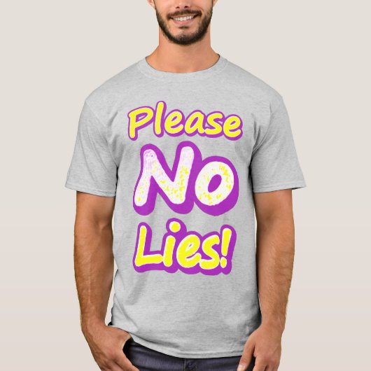 「嘘はつけないでくれ！」 かわいいデザイン。買今 Tシャツ (正面)