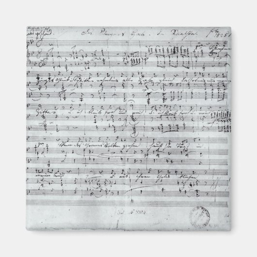 嘘をついた'Des Sangers Habe'のオートグラフスコア マグネット (正面)