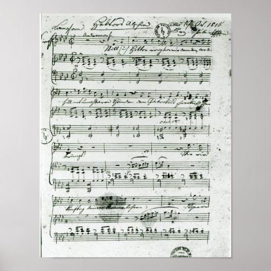 嘘をついた'Hektors Absched'のオートグラフスコア ポスター (正面)