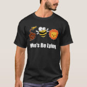 嘘をついているおもしろいホースビーライオン Tシャツ (正面)