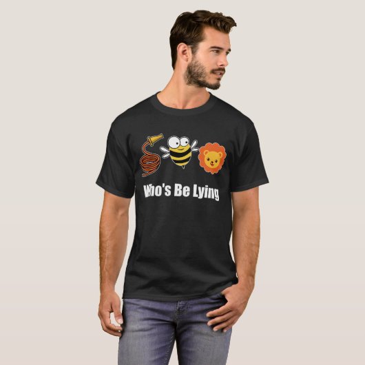嘘をついているおもしろいホースビーライオン Tシャツ (正面フル)