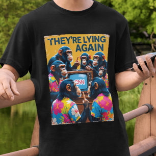 嘘をついてまた戦争するTシャツ 反戦 フェイクニュース ヴィンテージ Tシャツ
