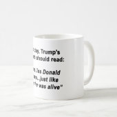 嘘をつくトランプ コーヒーマグカップ (正面右)