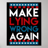嘘をつく再び間違ってアンチドナルドトランプ攻勢 ポスター (正面)