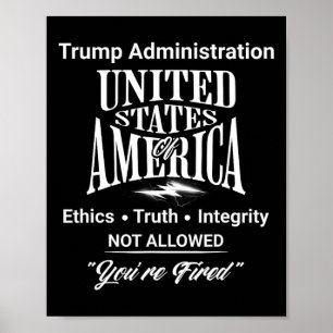 嘘をつけ 解雇 トランプ政権 非倫理 ポスター