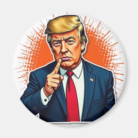 嘘を吐くトランプ マグネット (正面)