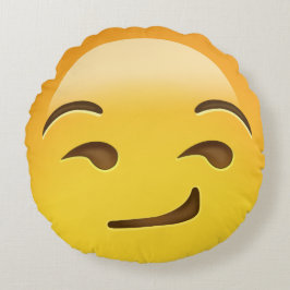 嘲笑の顔Emoji ラウンドクッション