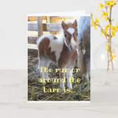 噂のまわりに納屋は君が30歳を変えているか カード (黄色い花)