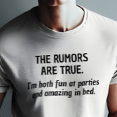 噂は事実だ」おもしろいとはっきりしたパーティー トライブレンドＴシャツ