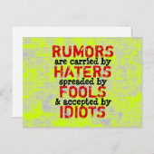 噂 – 葉書利他主義/哲学 ポストカード (正面/裏面)