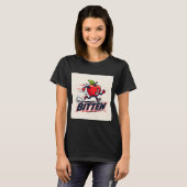 噛まれた走るリンゴTシャツ Tシャツ (正面フル)