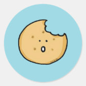 噛みおもしろい付きクッキー漫画 ラウンドシール (正面)