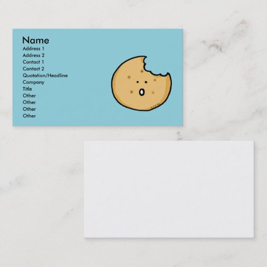 噛みおもしろい付きクッキー漫画 名刺 (正面/裏面)