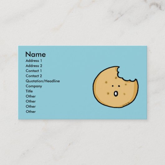 噛みおもしろい付きクッキー漫画 名刺 (正面)