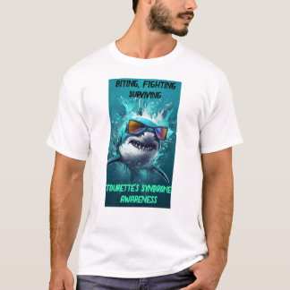 噛み切る生き延びと戦うトゥレットのシャユニセックスツ Tシャツ
