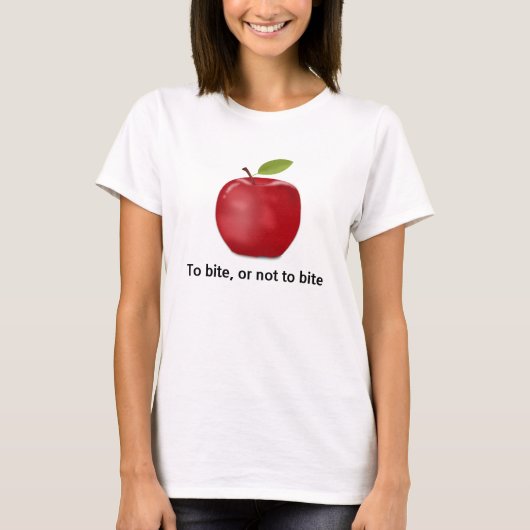 噛むべきか否か アップルの名言 Tシャツ (正面)