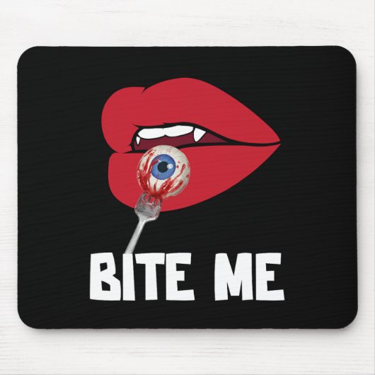噛む私Yヴァンパイアリップハローウィンパーティ衣装 マウスパッド (正面)