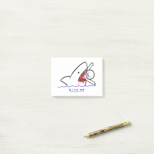 噛む ポストイット (デスク上)