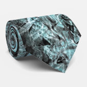 噛んだ灰色がかった青色のテクスチャ ネクタイ (ロール)