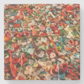 噛カラフルみガム ストーンコースター (正面)