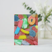 噛カラフルみ合いキャンディ ポストカード (スタンド正面)