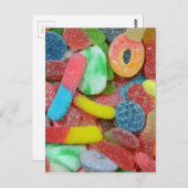 噛カラフルみ合いキャンディ ポストカード (正面/裏面)