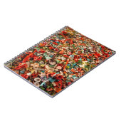 噛カラフルみ歯茎スパイラル写真ノート ノートブック (左側)