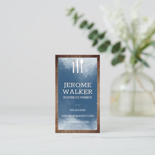 器具のロゴ | 料理 名刺 (スタンド正面)