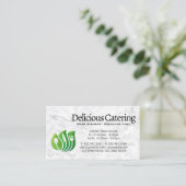 器具の葉ロゴ |大理石 名刺 (スタンド正面)