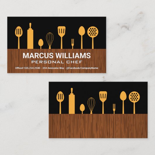 器具 |木製トリム 名刺 (正面/裏面)