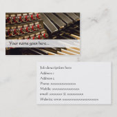 器官のペダルが付いているオルガン奏者の名刺 名刺 (正面/裏面)