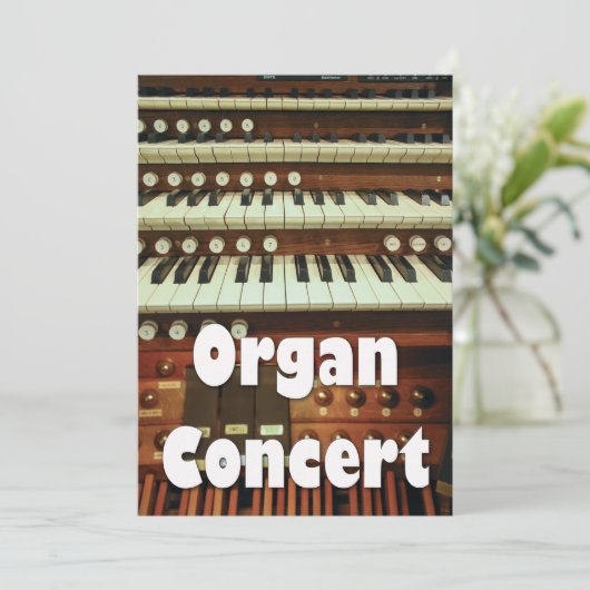 器官の演奏会の招待 招待状 (スタンド正面)
