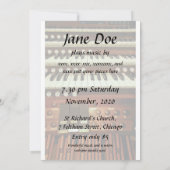 器官の演奏会の招待 招待状 (裏面)