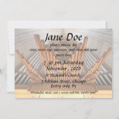 器官の演奏会への招待状- Ulmは配管します 招待状 (裏面)