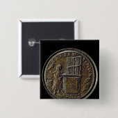 器官を描写するローマの硬貨 缶バッジ (正面&裏面)