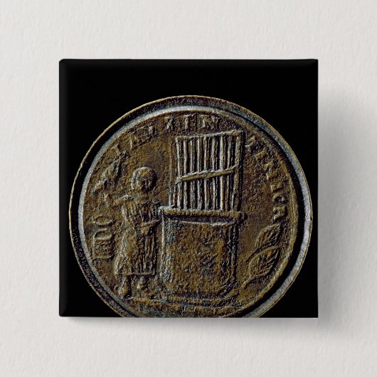 器官を描写するローマの硬貨 缶バッジ (正面)